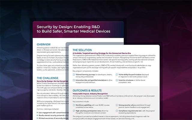 Medical Device Leader Scales Security Training Acros...